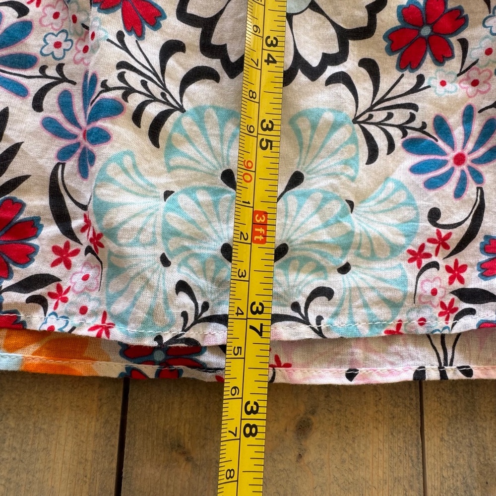 Talbots Size 12P Petite Floral Dress | Colorful Spring Summer Fit & Flare midi - Picture 7 of 8